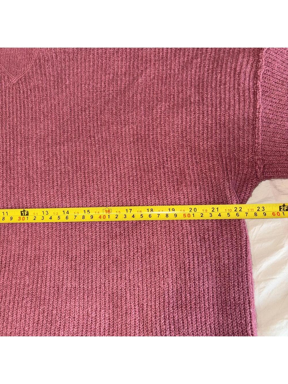 Aerie Cozy Ribbed Knit Crewneck Sweater RN: 54485 In Mauve, Woman’s Size Small - Picture 6 of 9